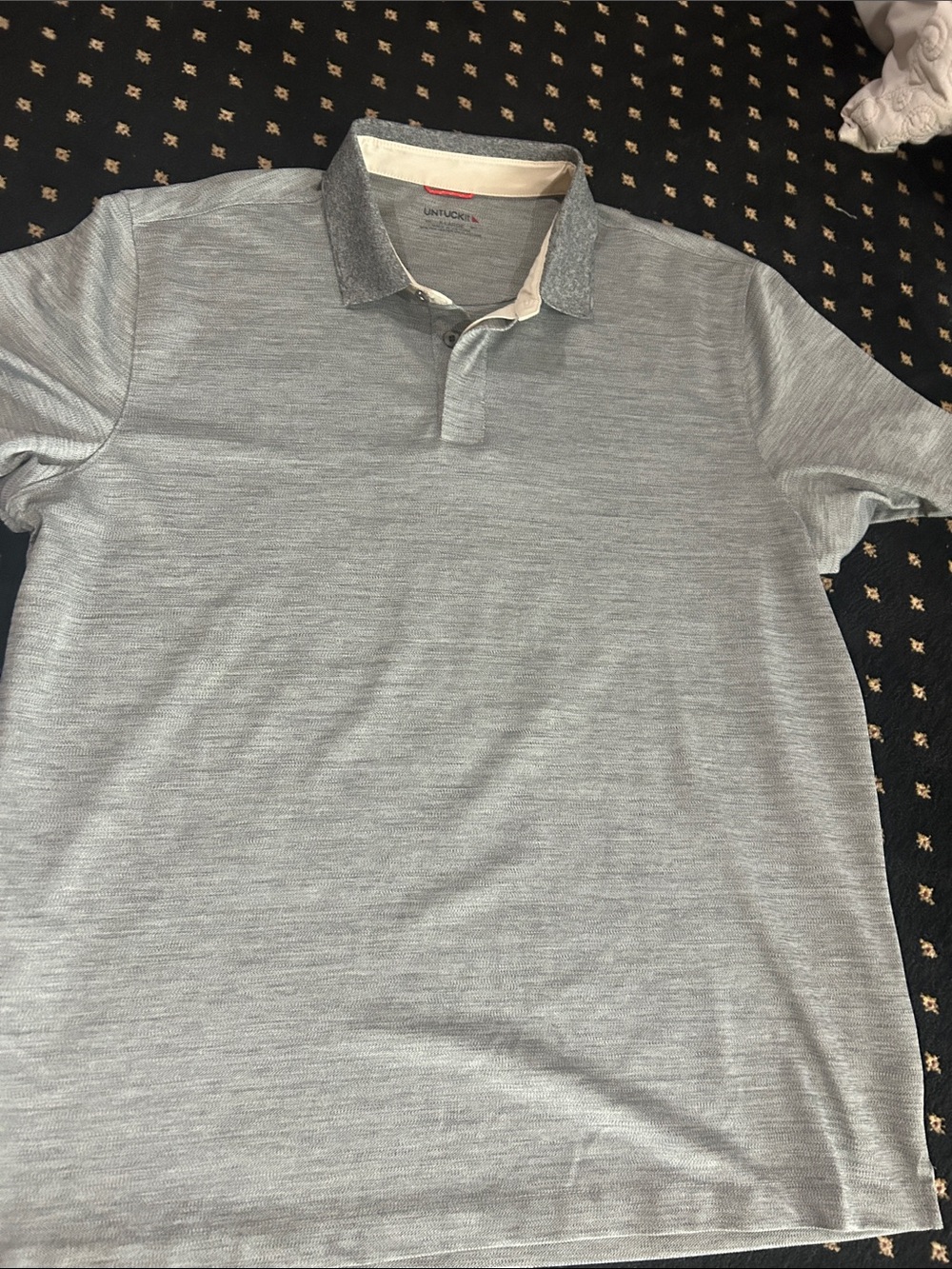 Untuck It Men's Heather Gray Polo Shirt xl
